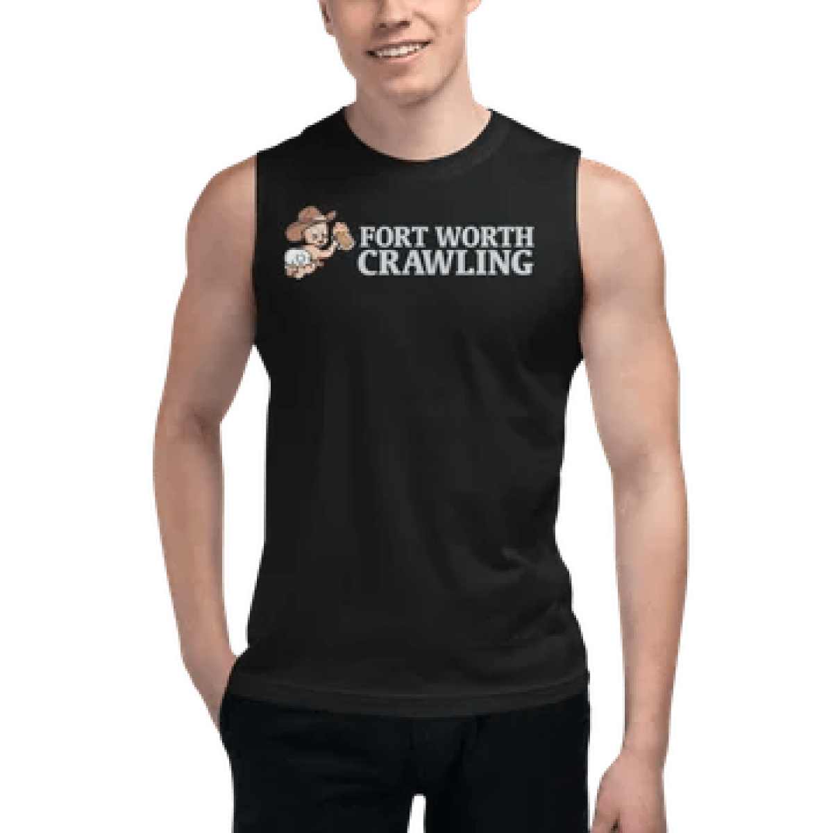 a person standing posing for the camera